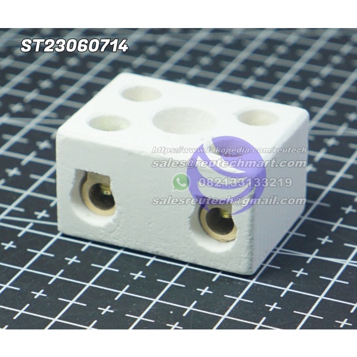Terminal Block Keramik 15A Terminal Blok Keramik 2 Pole 15A
