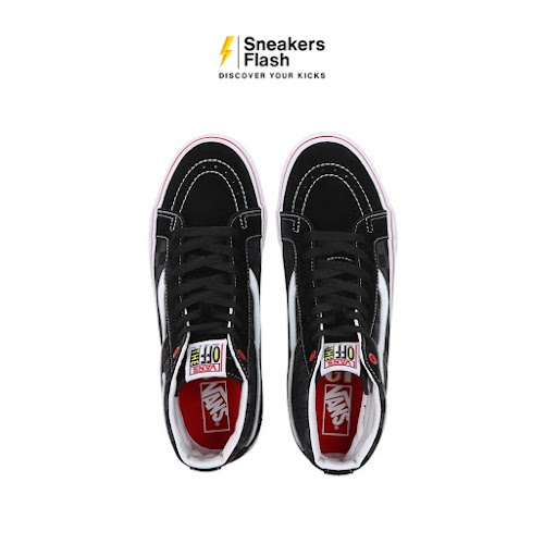 VANS X Our Legends Sk8 Hi Black White Red Sepatu Sneakers Pria - VN0A4U3DY09 - Size 40.5