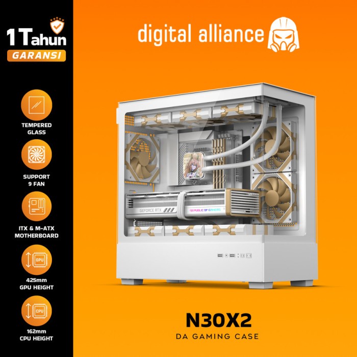 Ready CASING DIGITAL ALLIANCE N30X2 M-ATX GAMING CASE WITH USB TIPE C/DA N30X2