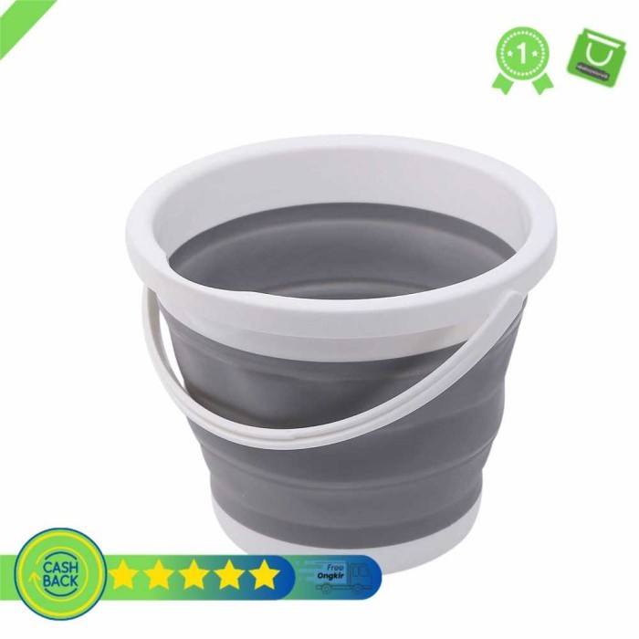 New Ember Plastik Fleksibel Ember Lipat Portable Bahan Plastik 5 Liter Berkualitas