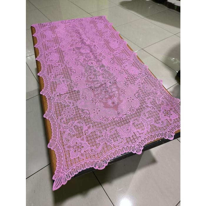 New- TAPLAK MEJA TAMU JUMBO UKURAN 48X110cm / TAPLAK MEJA TAMU/TAPLAK TAMU/MEJA LINIEN Karet
