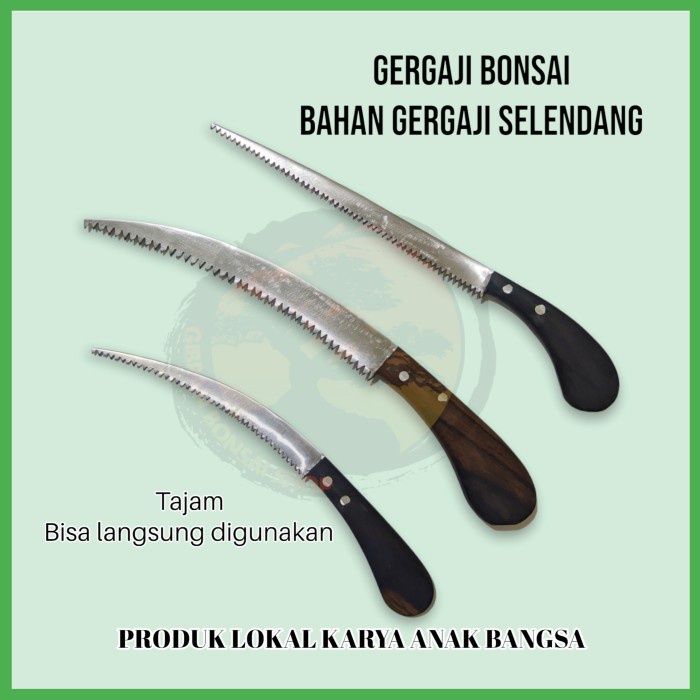 Gergaji bonsai bahan baja gergaji selendang alat bonsai