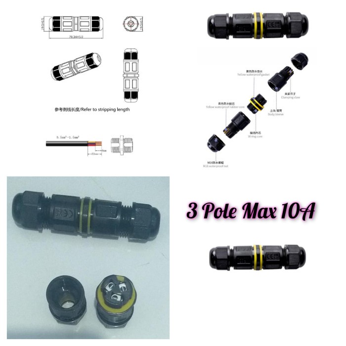 IP Connector IP68 IP 68 Sambungan Kabel Waterproof - Underwater HQ