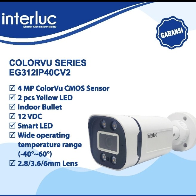 Cctv ip camera Edge interluc 4 Mp IP 40X CV2 COLORVU