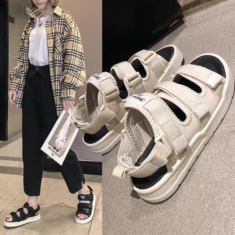 COD POS T018 FRER DUS/KOTAK Sandal Tali Wanita Premium Korea sandal tali Gunung Cewek FREE KOTAK