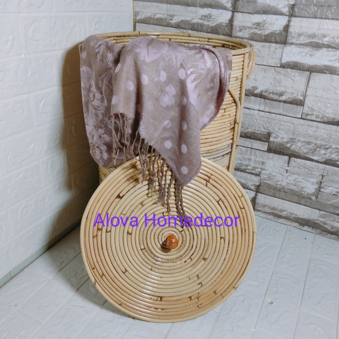 PREMIUM keranjang laundry rotan lilit rotan besar