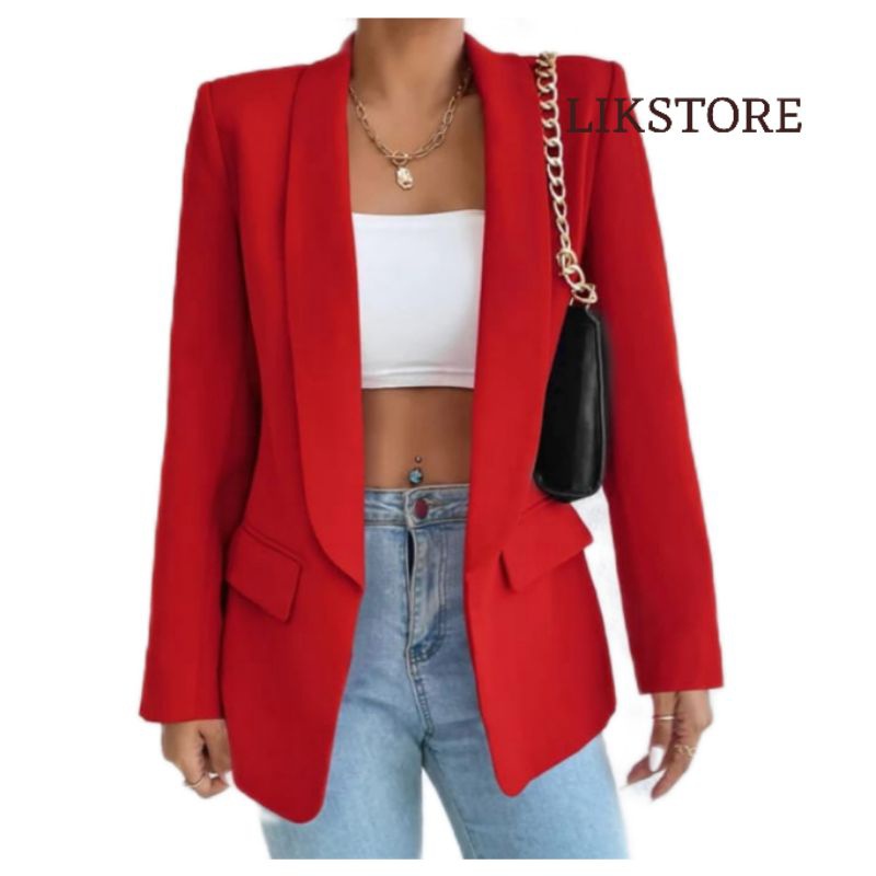 PROMO TERBARU Jas wanita warna merah,Blazer Wanita,Jas kerja wanita,Jas formal wanita,Jas kantor