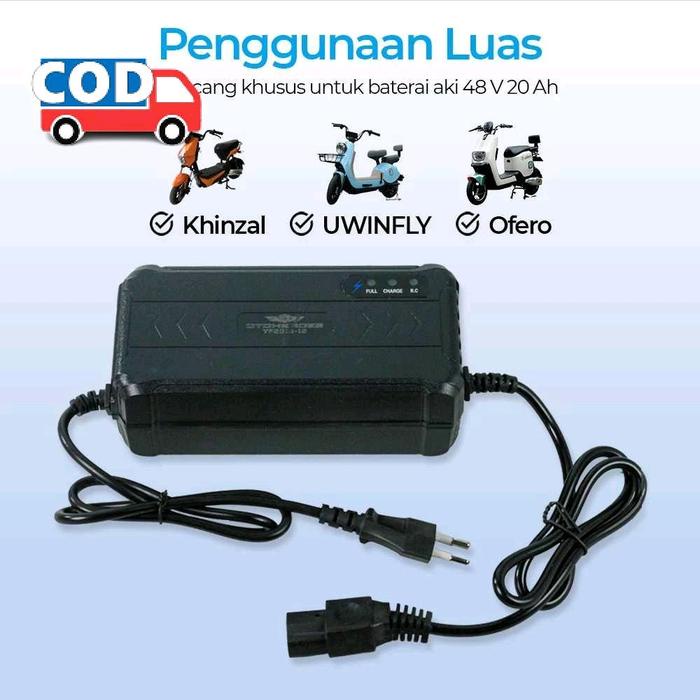 Best seller Charger sepeda listrik 48volt 20 ampere cas aki sepeda listrik 48 volt daya sepeda