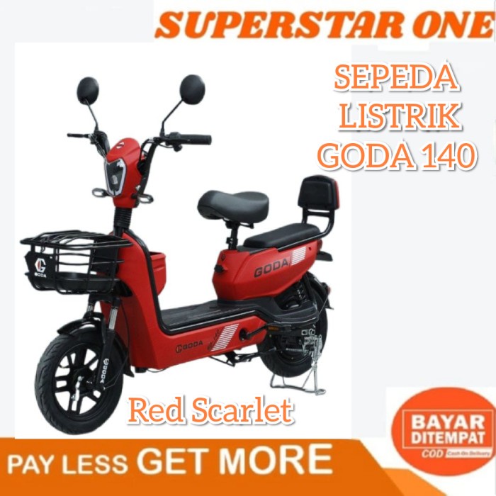 Best seller Goda 140 sepeda listrik dewasa scarlet red Terlaris