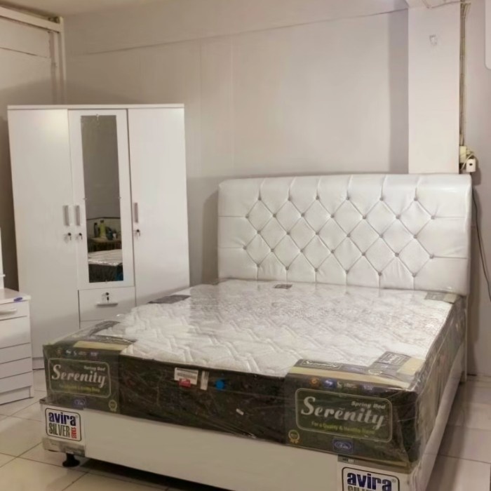 SPRINGBED SERENITY SET DIPAN MINIMALIS NO.2 UKURAN 160X200 CM