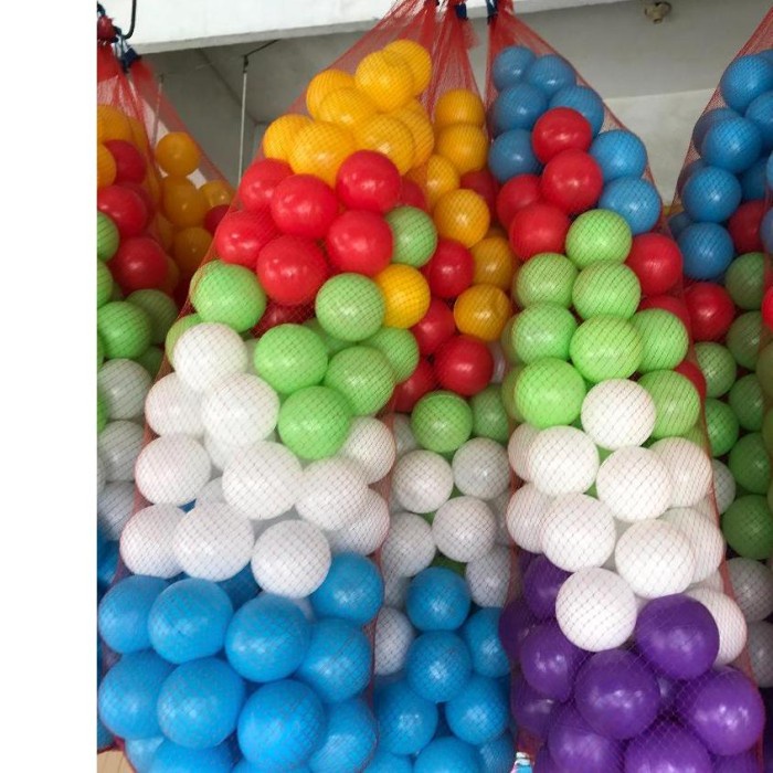 Paket Mandi Bola Anak - Mainan Mandi Bola Anak Plastik Warna Warni Kecil Isi 1000 Pcs Tebal Murah