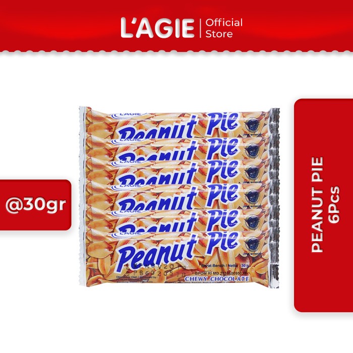 

Lagie Coklat Kacang Tanah Peanut Pie 6x30gr