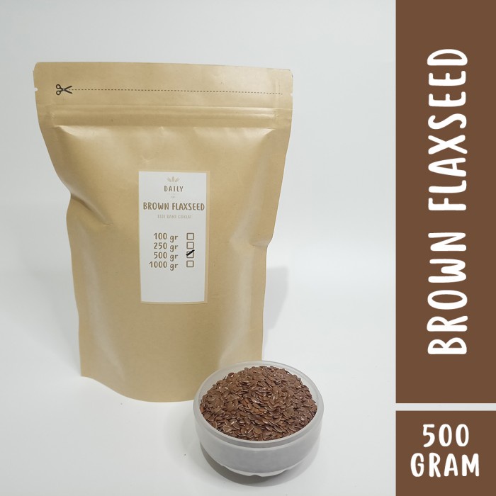 

Brown Flaxseed 500 gr / Biji Rami Sumber OMEGA 3