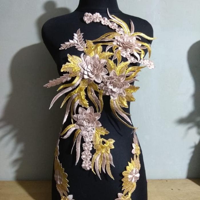 MNTB" RENDA BORDIR KEBAYA/GAMIS/BAJU PESTA ( CENDRAWASIH) KAIN