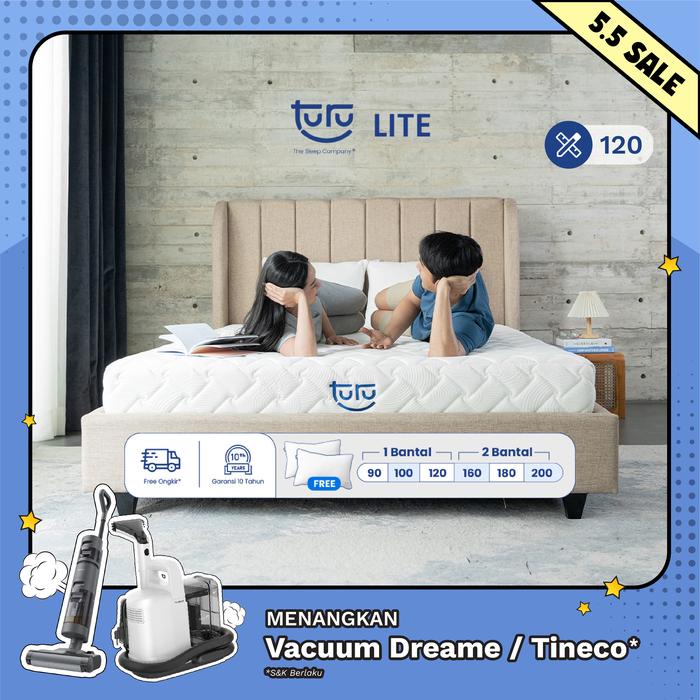 Kasur Base Support Foam TURU LITE ukuran 120x200 (Double) FREE BANTAL