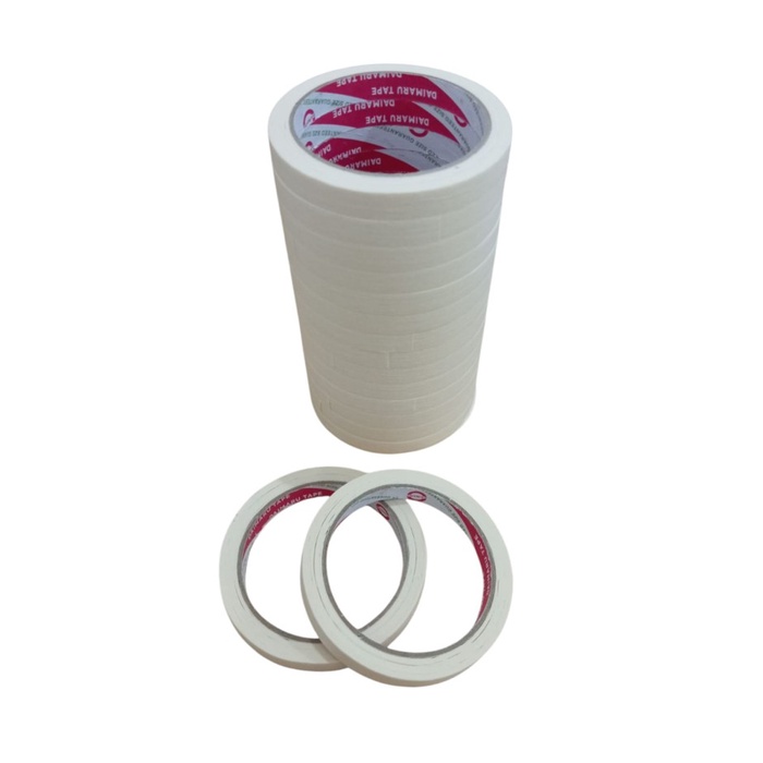 

Barang Terlaris Lakban Kertas Daimaru / Masking Tape Ukuran 0,5 Inch (1 Slop Isi 16 Pcs) Cod