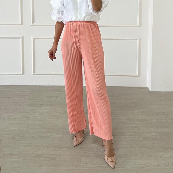 Kulot Plisket Lidi / Celana Kulot Plisket Lidi / Kulot Lidi / Pleats Pants / Celana Plisket Panjang