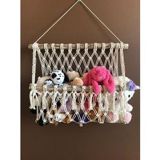 PREMIUM MACRAME RAK BONEKA GANTUNG HIASAN DINDING KAMAR RAK LUCU SIMPLE HIASAN DINDING TALI KATUN