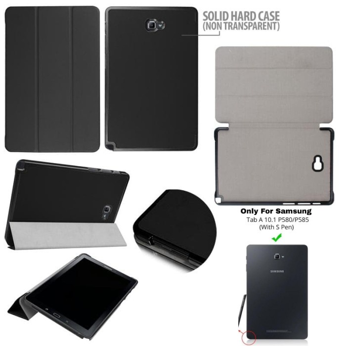 BOOK CASE SAMSUNG TAB A6 S-PEN 10.1 INCH P585 / P585Y FLIP COVER