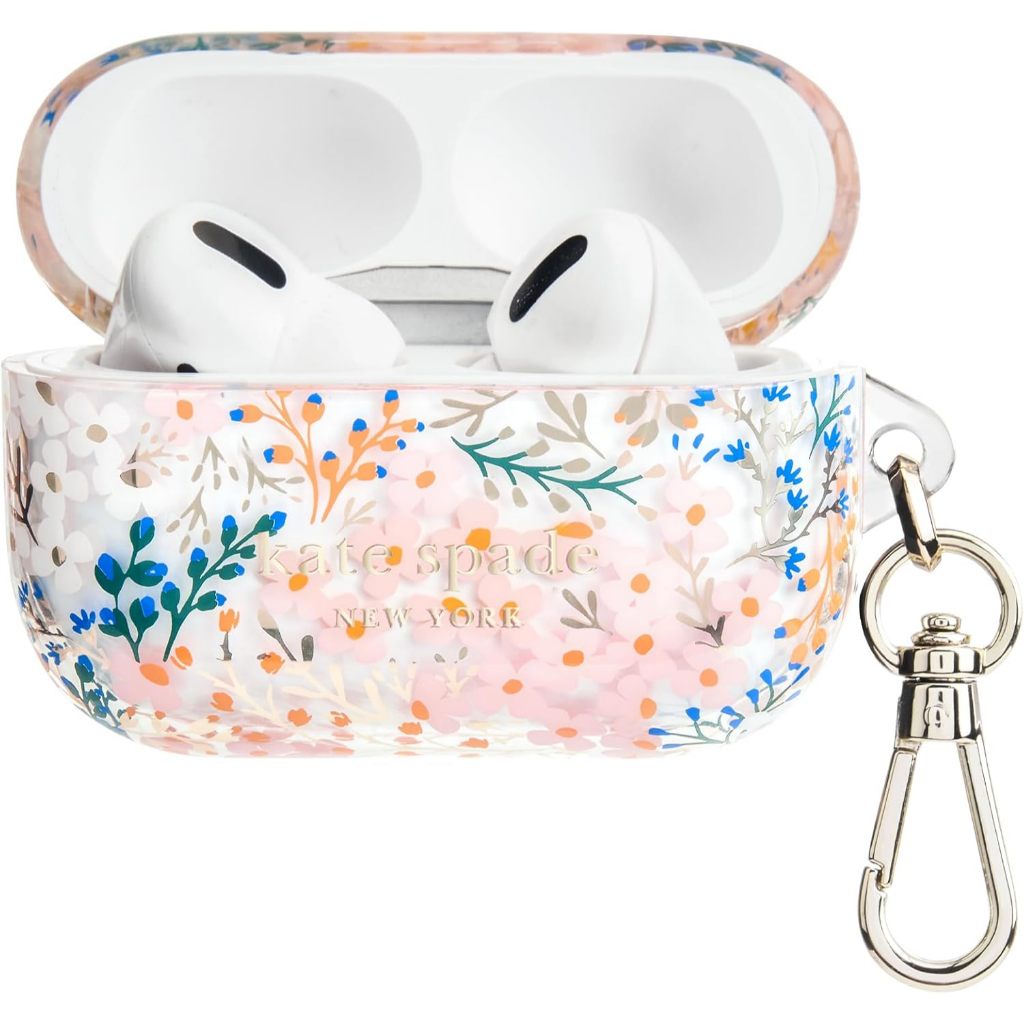 AirPods Pro (1st / 2nd gen.) Kate Spade Protective Case - Multi Floral/Rose/Pacific Green/Clear/Gold