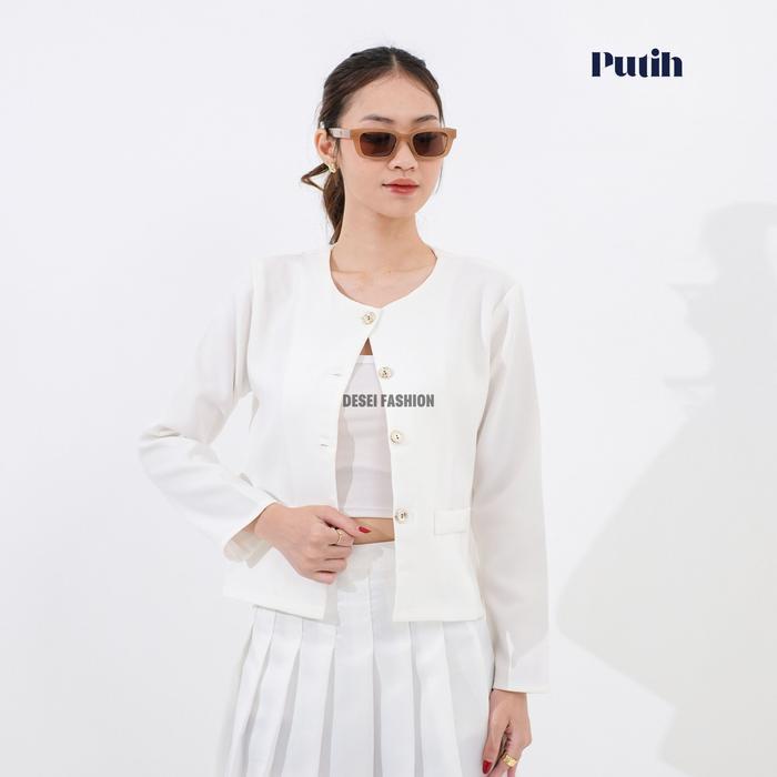 Desei - Blazer Wanita Kekinian - Blazer Crop Top Wanita - Blazer Casual Outfit - Blazer Wanita