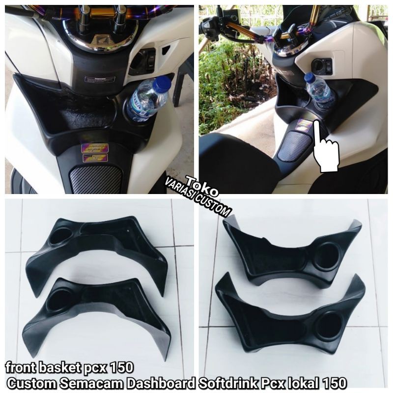 AKSESORIS HONDA PCX 150 SAKU SAMPING KERANJANG KOTAK DEPAN VARIASI KHUSUS
