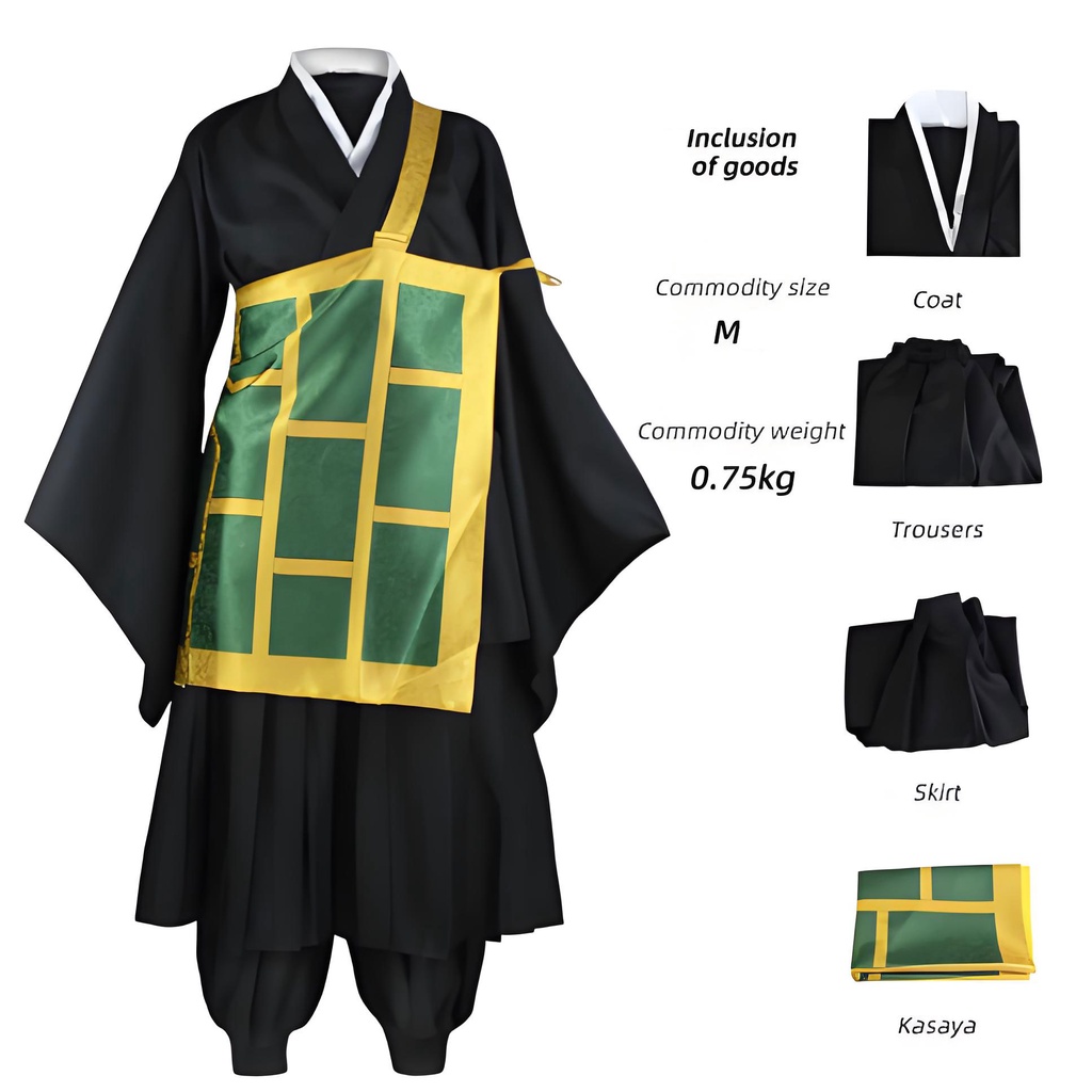 Anime Geto Suguru Cosplay Juju Ka Cosplay Costume Kimono Black Japanese Uniform Geto Suguru Wig