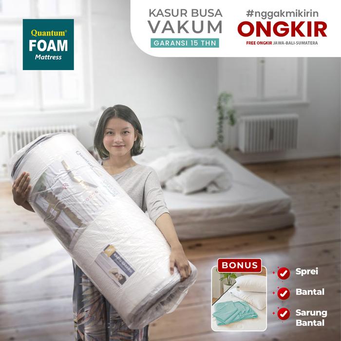 Terlaris Quantum Kasur Busa Vakum Bonus Sprei & Bantal