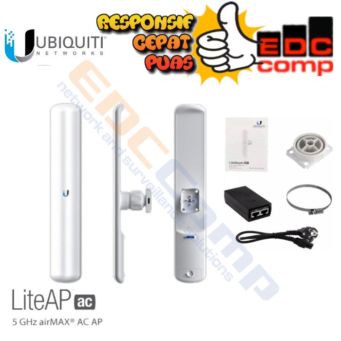 Ubiquiti LBE-5AC-16-120 Litebeam AC 120 LAP 120 2x2 MIMO Airmax Sector AP - LBE-5AC16-120