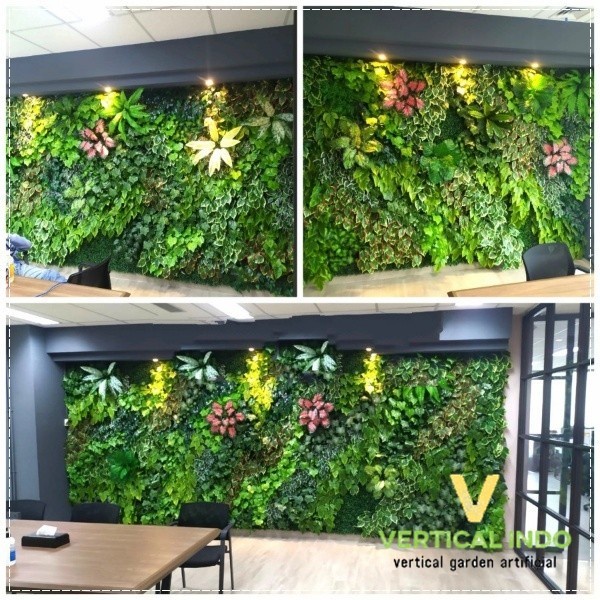 TERBAIK vertical garden sintetis-dekorasi dinding artificial-bunga plastik