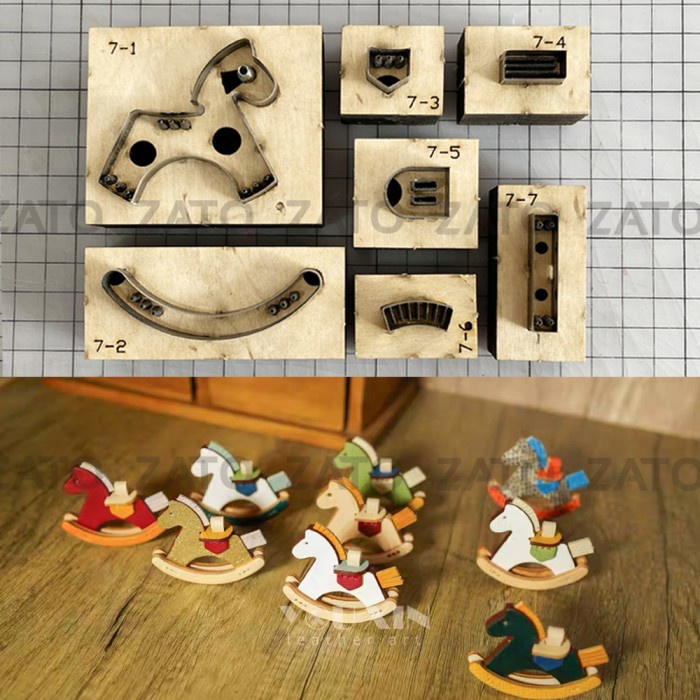 

PROMO! HORSE - Leather cutting template - pisau pons - leather tools