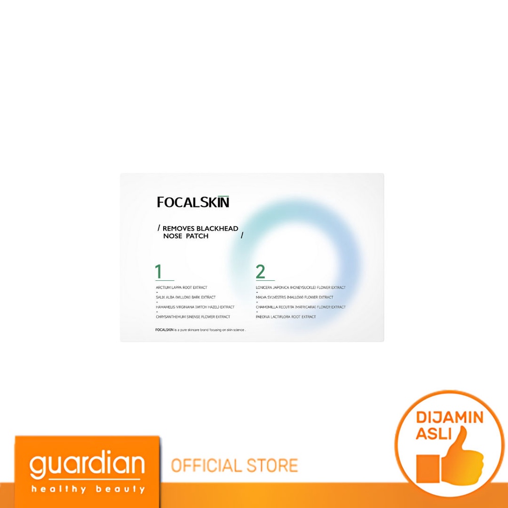 Focalskin 3 Step Remove Blackhead Nose Patch - Masker Komedo Dan Pori Pori Wajah Penghilang Komedo H