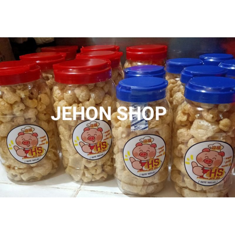 

A Kerubi/Kerupuk Kulit Babi Toples 2Liter/B2 Kualitas Premium Import 180Gram