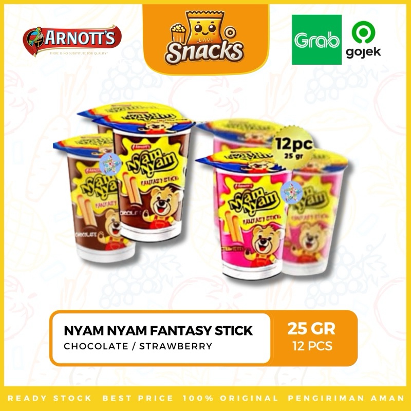 

A Lav.SnacksNyam-Nyam Fantasy Stick Chocolate/Strawberry 25Gr - 12 Pcs
