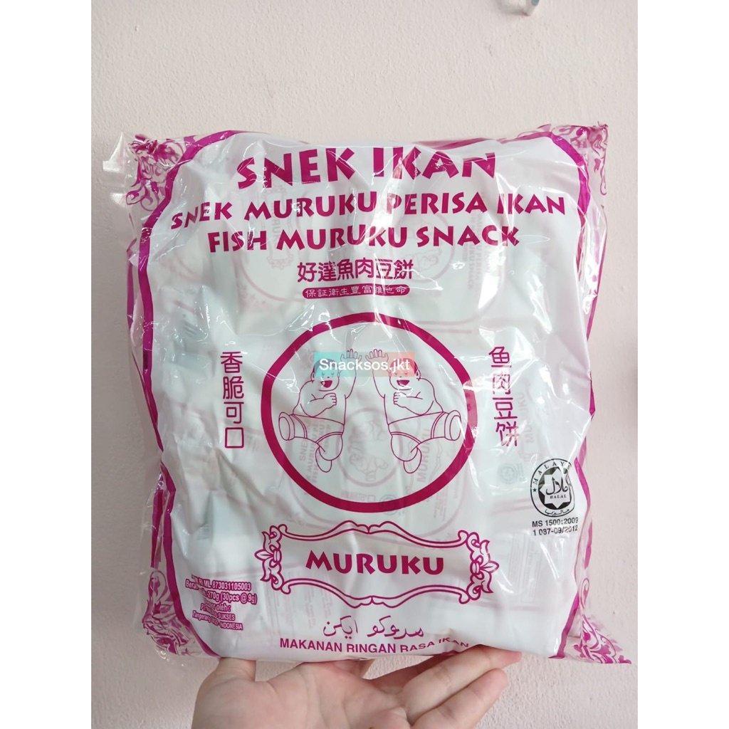

A [270Gr Isi 30Pcs] Otaku Otak Snek Muruku Fish - Snack Ikan