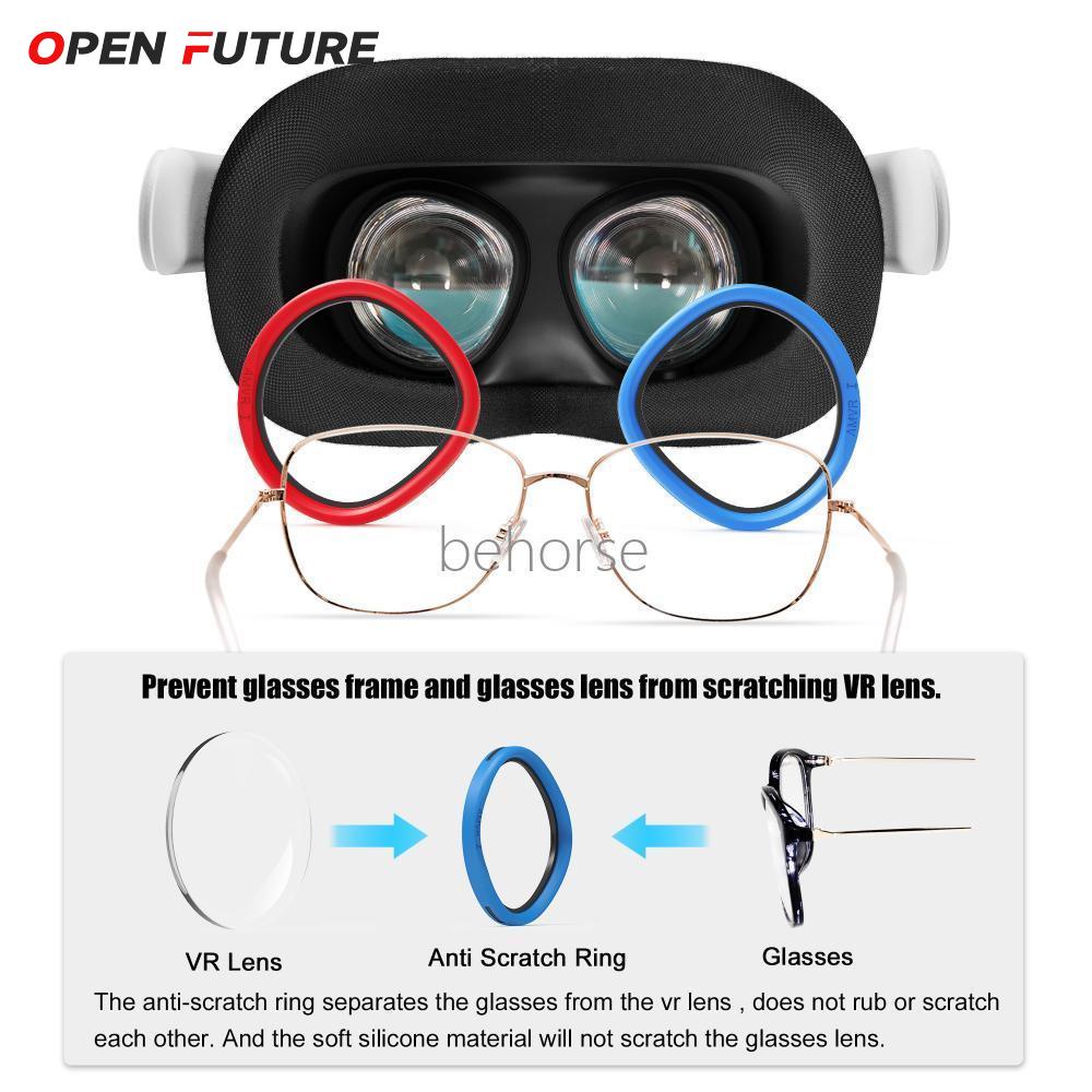 AMVR Lens Anti-scrach Frame For Meta Quest 3S/2/1/Rift S/Oculus Go Silicone Dustproof Eyeglass Prote