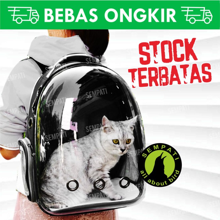 Tas kucing astronot import tas gendong kucing pet cargo box gendongan