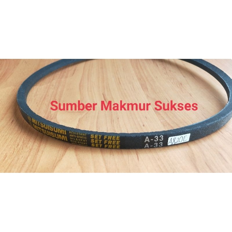 terbaru- V BELT VANBELT FANBELT MESIN CUCI A820E A-820E A 820E A 820 E A33 A 33 A-33 MITSUISUMI GRAD