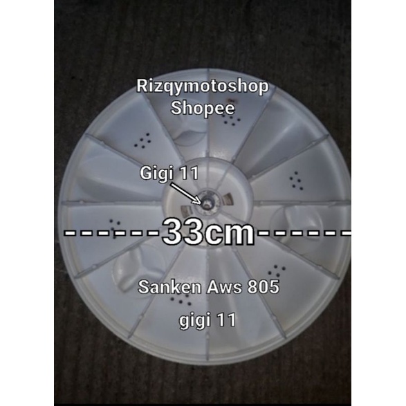 terbaru- PULSATOR MESIN CUCI SANKEN 1 TABUNG DIAMETER 33CM GIGI 11