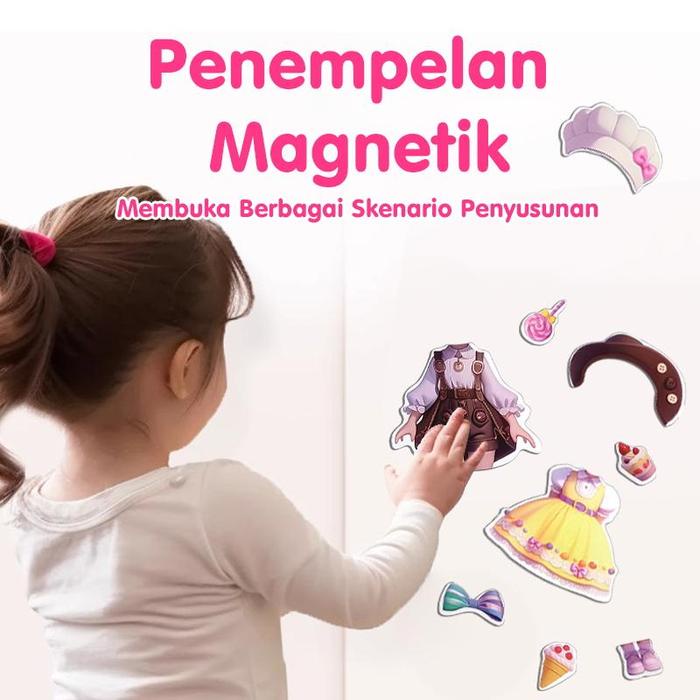 Buku Diy Ganti Busana & Makeup Putri Premium Stiker Fashion, Mainan Edukasi Anak 3-6 Tahun Toyslab