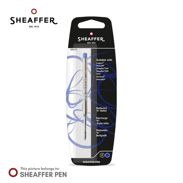 

Pen Sheaffer Ballpoint Refill "K" Style - Black Fine - Blister Card