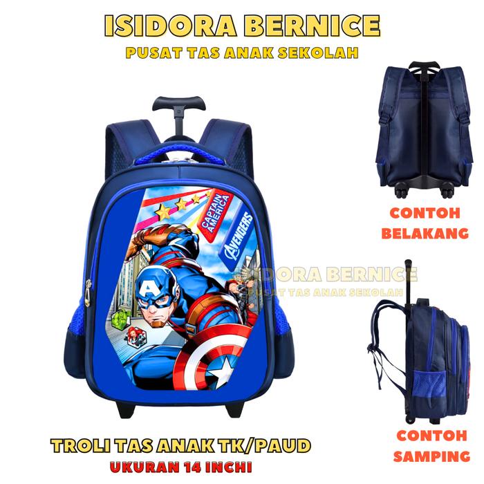 Tas Koper Anak TK Cowok Karakter Mobil Superhero