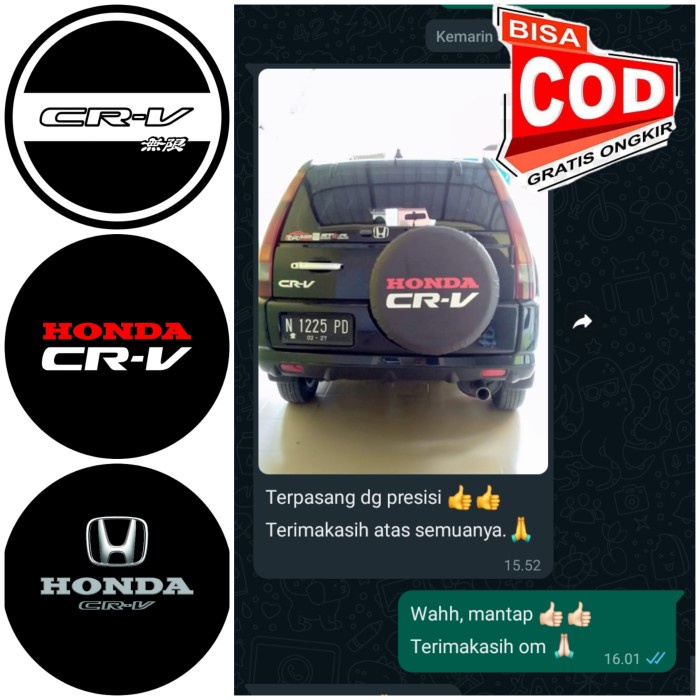 PREMIUM PT Sarung Cover Ban CRV Gen 1 Sarung Cover Ban Serep Honda Crv