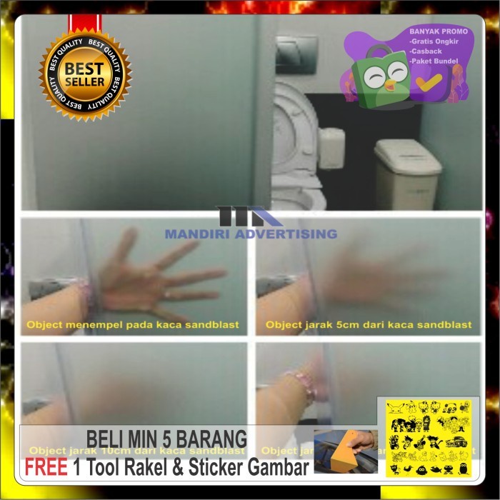 (TopSeller) stiker kaca sandblast/stiker kaca es/stiker buram Lebar 150cm