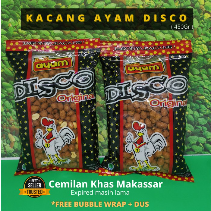 

A Kacang Disco Cap Ayam 450 Gram Kacang Disco Makassar / Makasar , Oleh-Oleh Cemilan Khas Makassar
