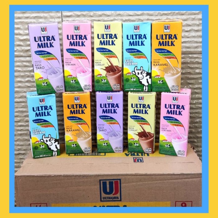 

(TopSeller) Susu Ultra milk 200ml karton mix rasa Susu Ultra milk 200ml Dus mix rasa