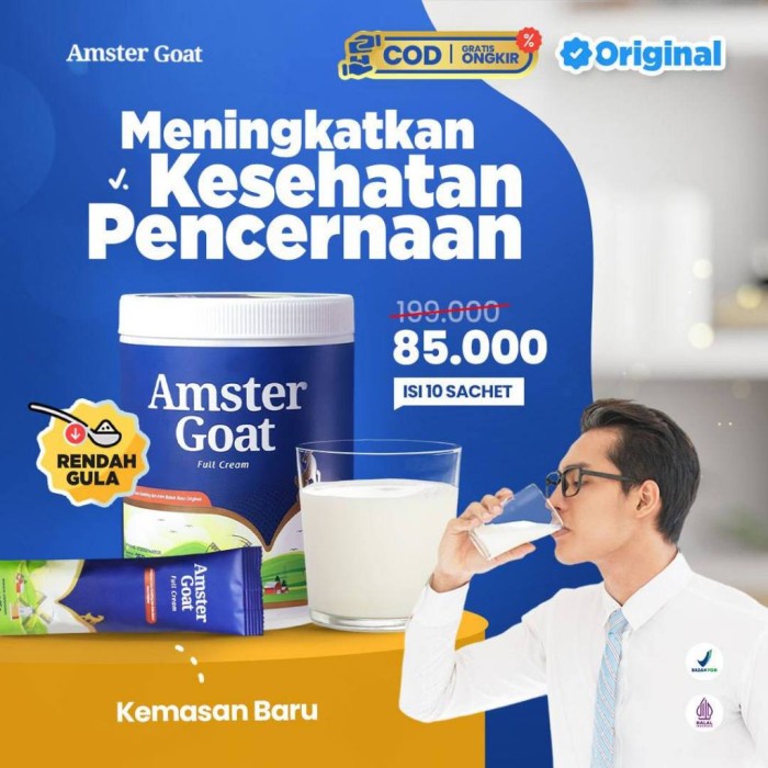 

(TopSeller) AMSTER GOAT - Susu Kambing Amstergoat Membantu Meningkatkan Masalah Pencernaan 250gr