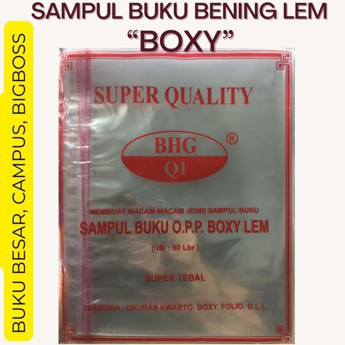 

Sampul Buku Plastik Boxy Isi 50 / Sampul Buku Lem Besar / Buku Tulis Campus Bhg Stationery Paper