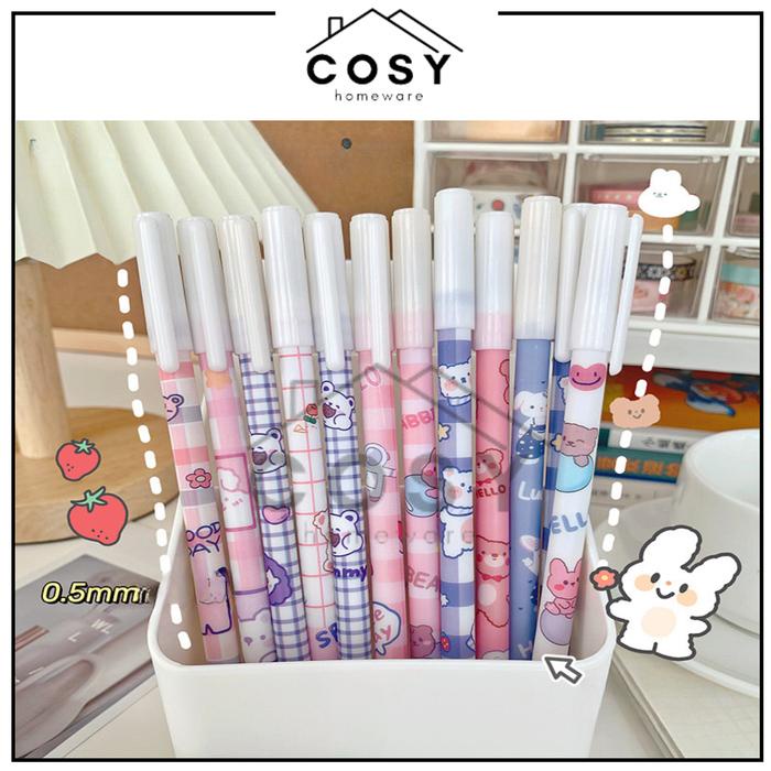 

Cosy Puplen Gel Karakter Dapat Dihapus 0.5Mm / Pena Alat Tulis Sekolah Kantor Bullet Tip Ink