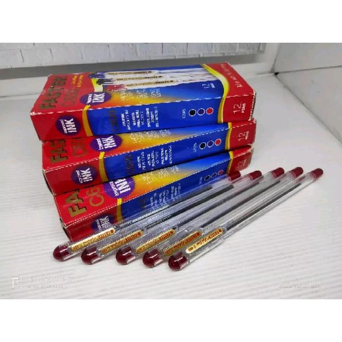 

Pulpen/Bulpen/Ballpoint/Pena Faster C600 Warna Hitam Isi 12/1 Lusin Tipe Uk